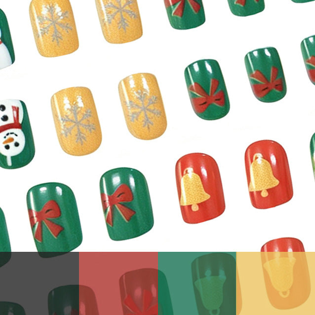 Festive Holiday Themed Acrylic Nail Art Kalsten