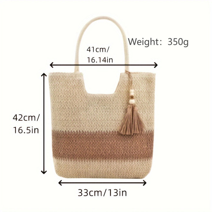 Exclusive and Handmade Beach Bag with Fringes Kalsten