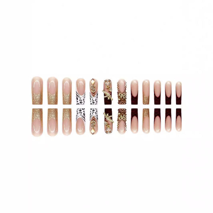 Luxurious Artistic Press-On Nail Set Kalsten