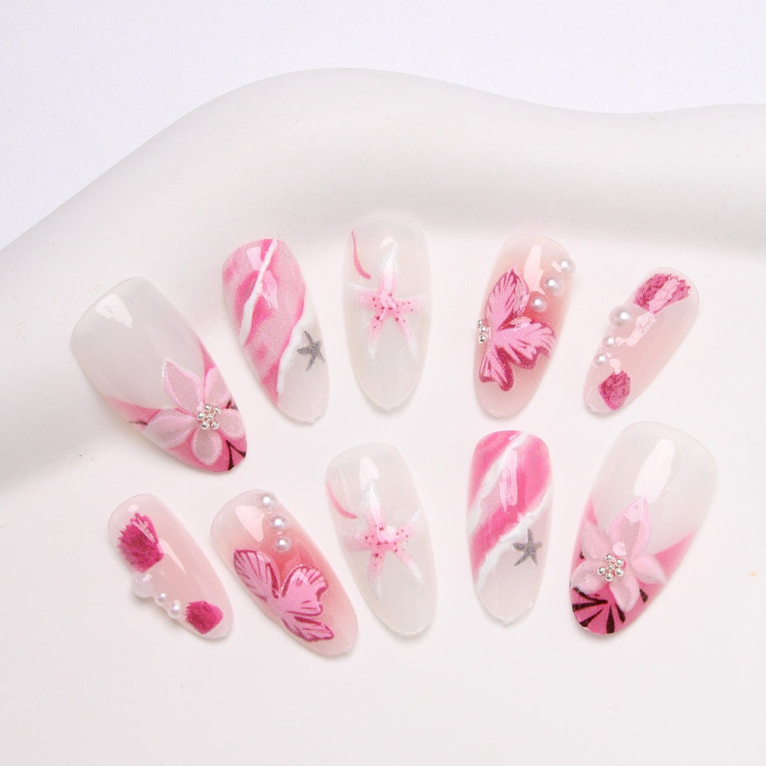 Floral Art Press-On Nail Set Kalsten 1790636645