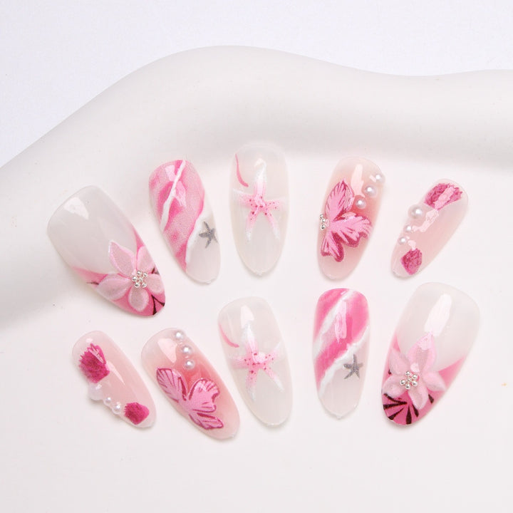Floral Art Press-On Nail Set Kalsten 1790636645