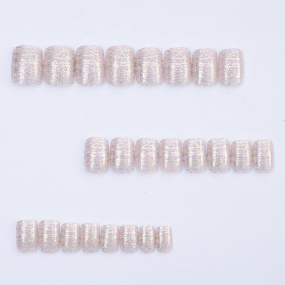 Artificial nails with elegant glitter design Kalsten