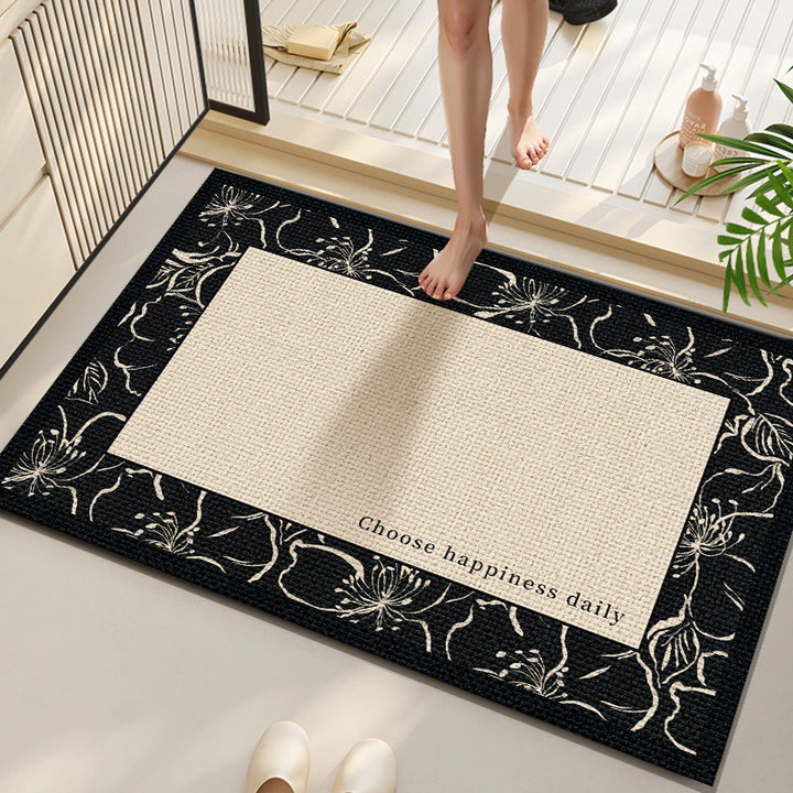 Floral Patterned Bath Mat