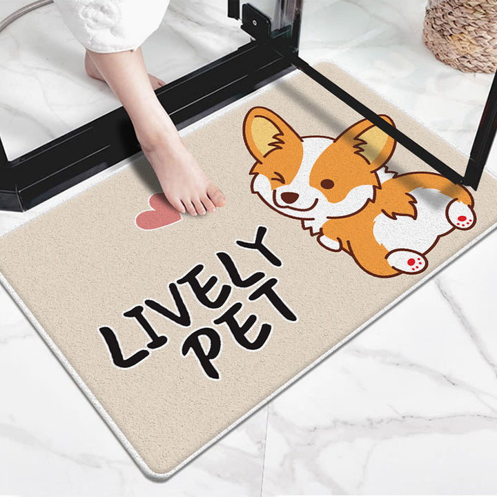 Cute Cartoon Dog-Themed Doormat Kalsten