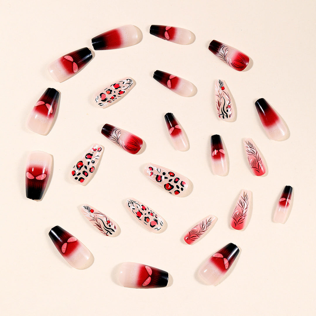 Artistic Long Stiletto Nail Art Extensions Kalsten