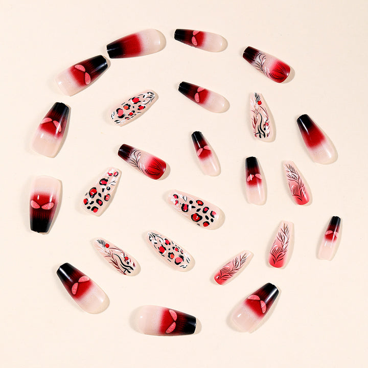 Artistic Long Stiletto Nail Art Extensions Kalsten