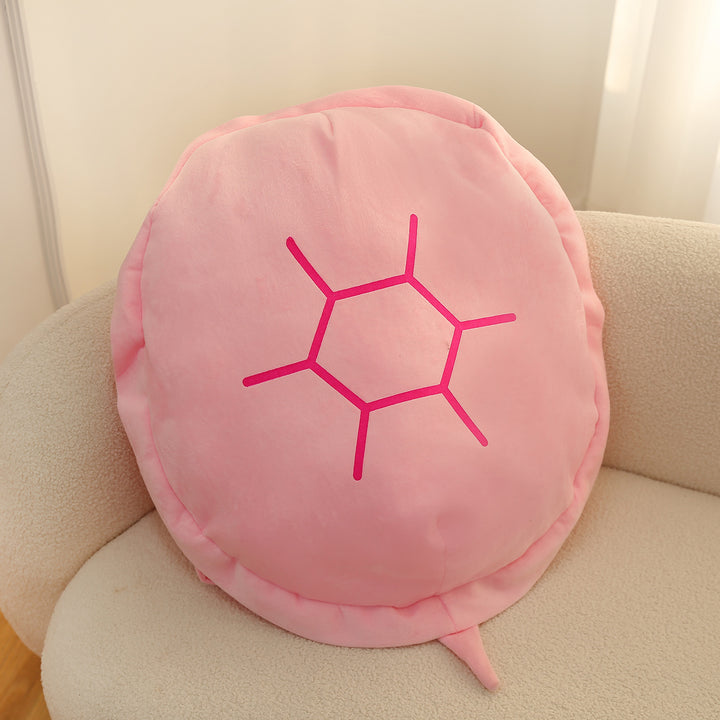 Oversized Plush Turtle Shell Round Lumbar Pillow