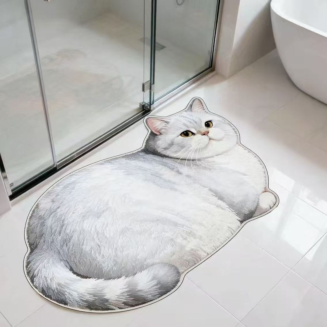 Cat-Shaped Area Rug