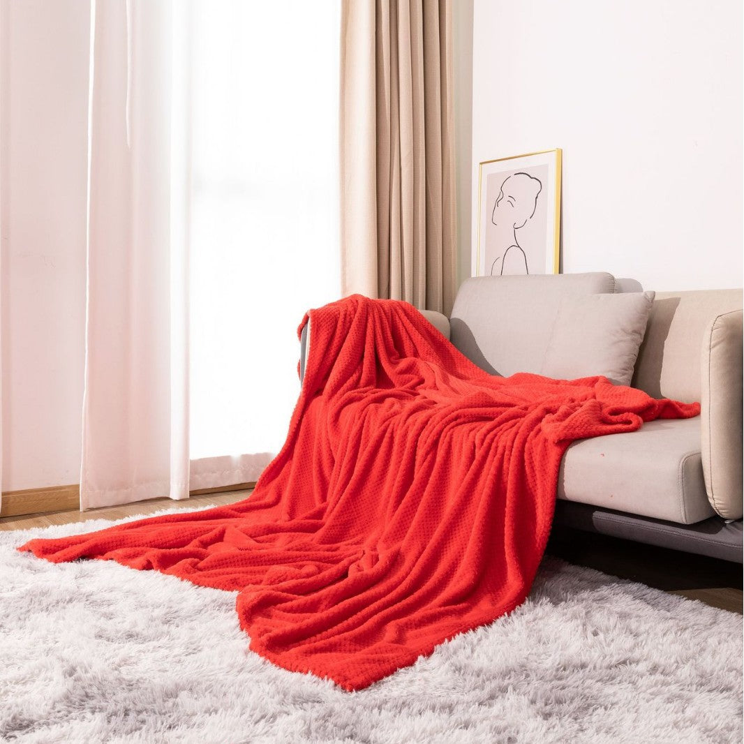 Textured Knit Throw Blanket