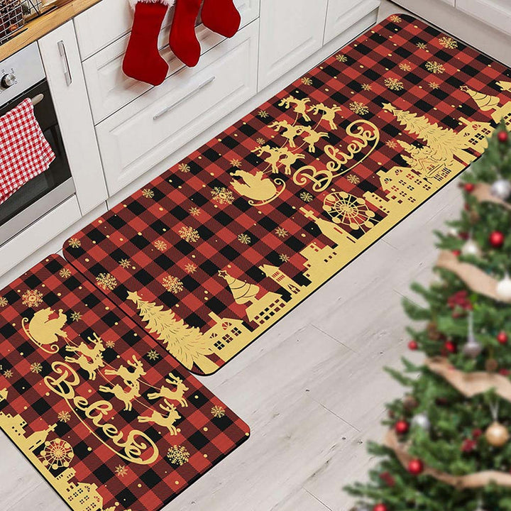 Christmas-Themed Kitchen Mat Set Kalsten