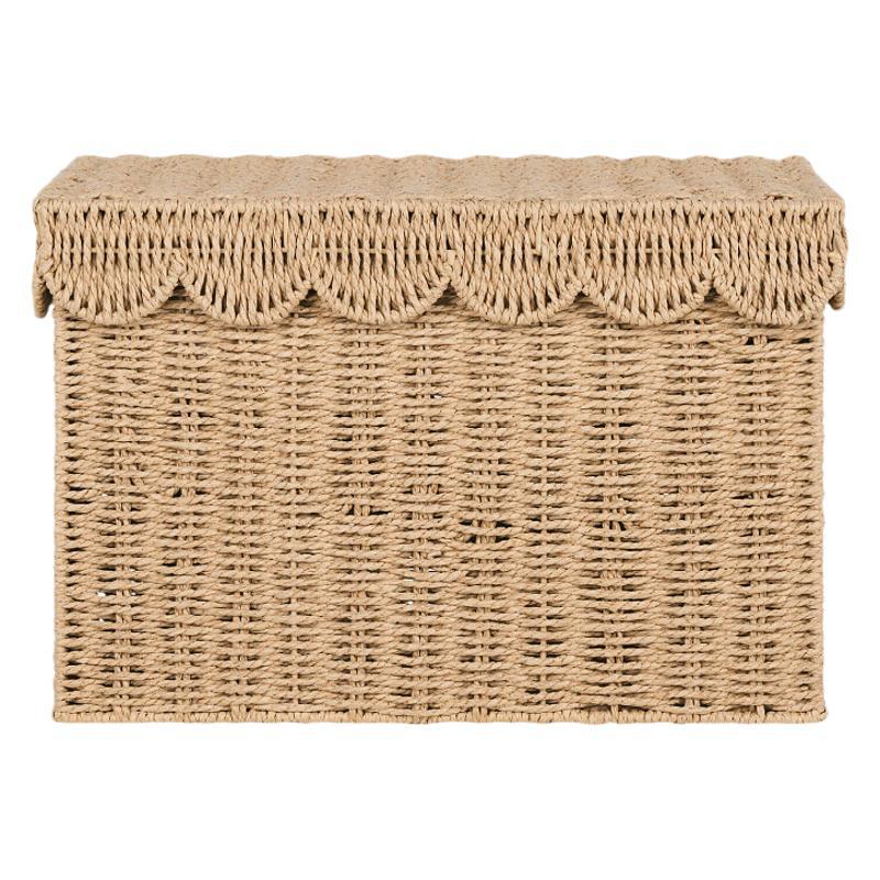 Decorative Woven Storage Chest with Lid Kalsten
