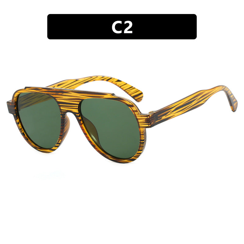 Women Vintage-Style Sunglasses with Elegant Plastic Frame in Leopard Pattern Kalsten