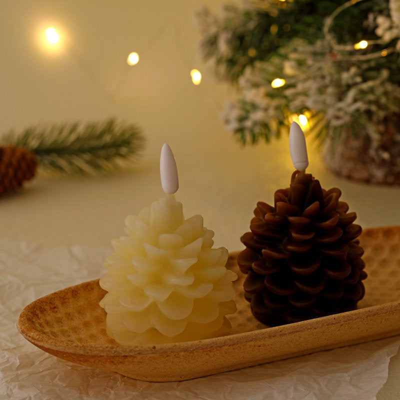 Pinecone Sculptural Decorative Wax Candle