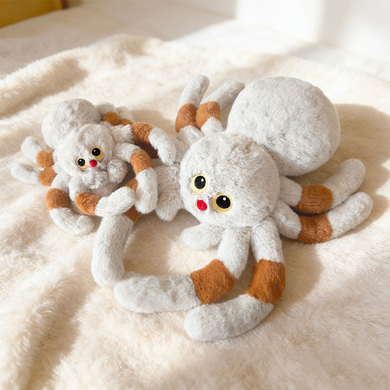 Plush Spider Soft Toy with Bendable Legs and Embroidered Face Kalsten