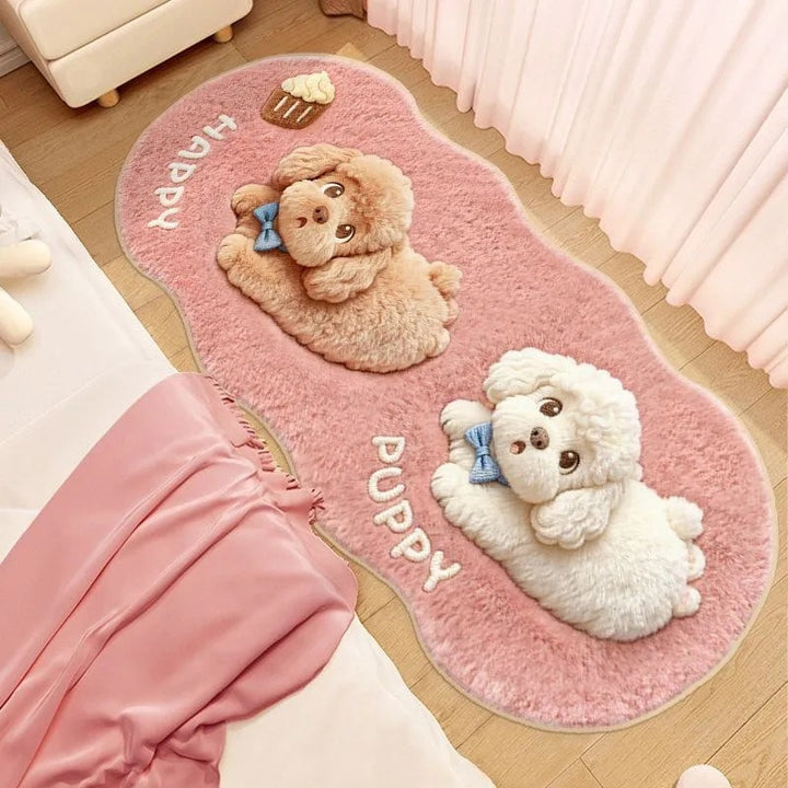 Playful Cat-Themed Plush Area Rug