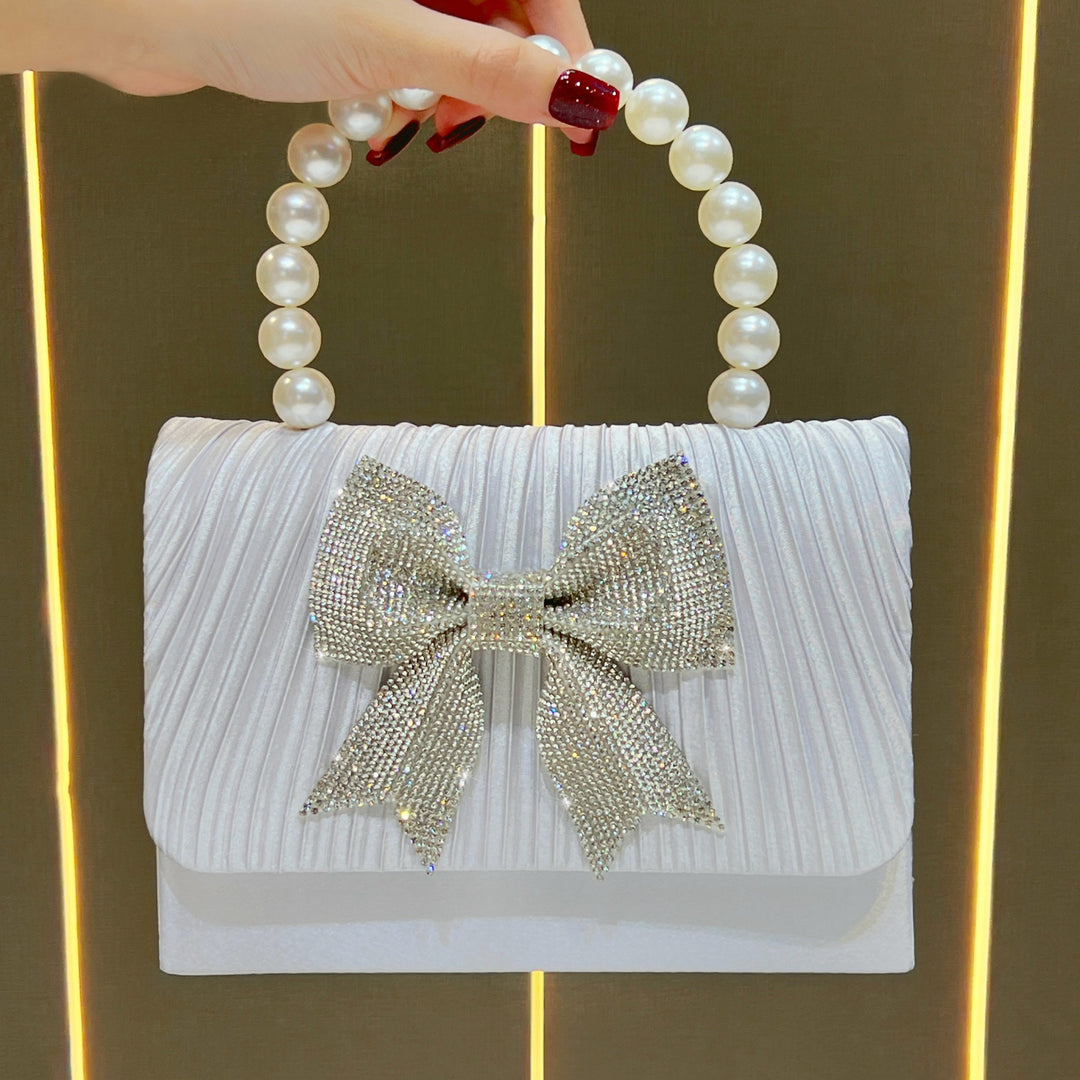 Elegant Bow-Embellished Evening Clutch