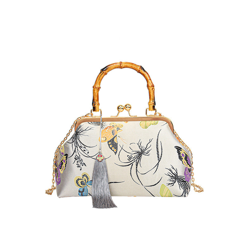 Elegant Floral Print Handbag