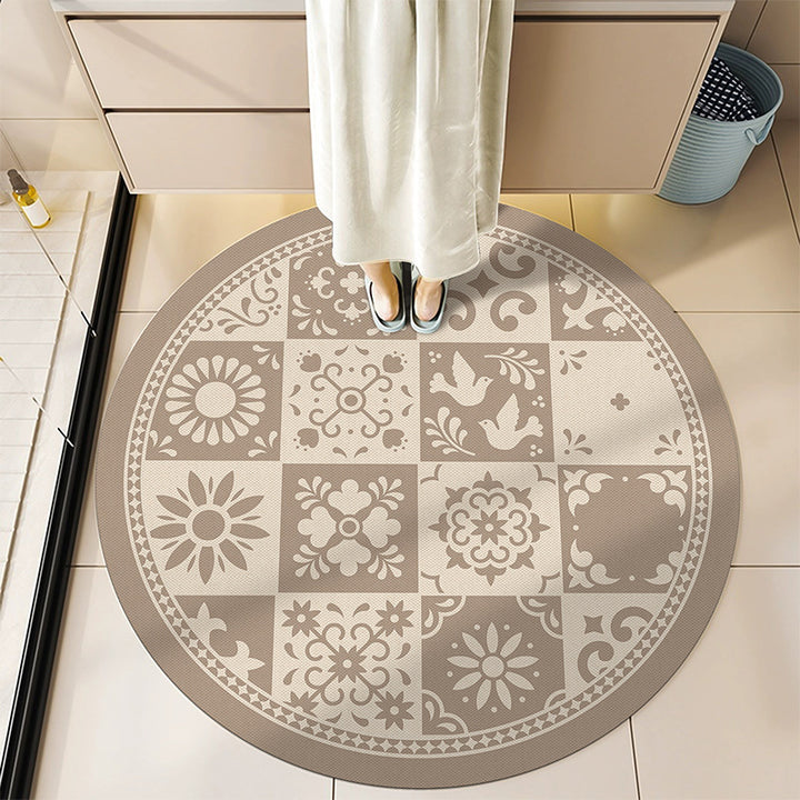 Round Decorative Bath Mat Kalsten