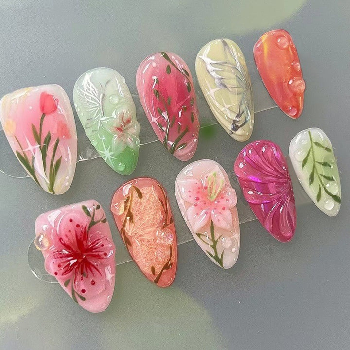 Artistic Floral Design Nail Set Kalsten
