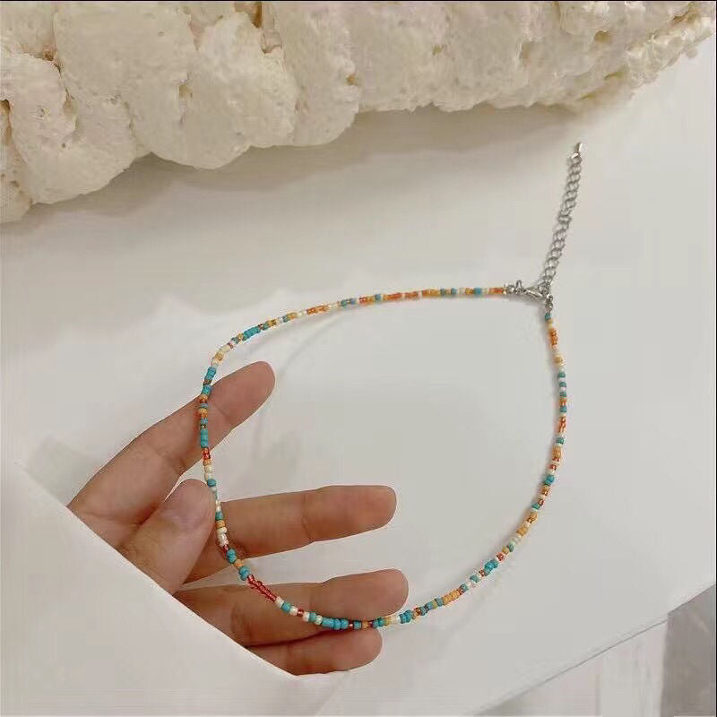 Handcrafted Beaded Choker Necklace Kalsten