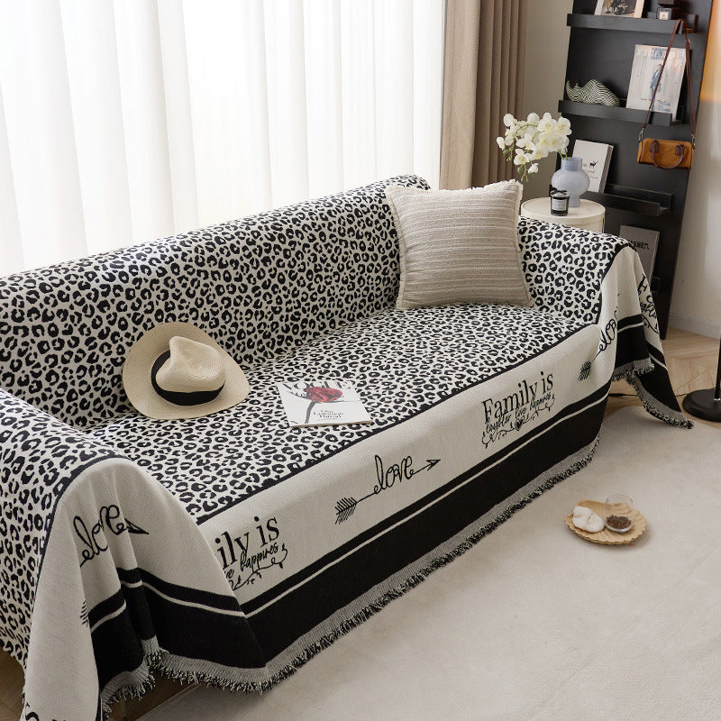 Artistic Leopard Print Sofa Throw Cover
