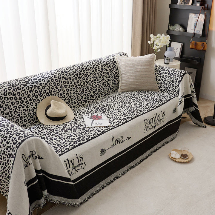 Artistic Leopard Print Sofa Throw Cover