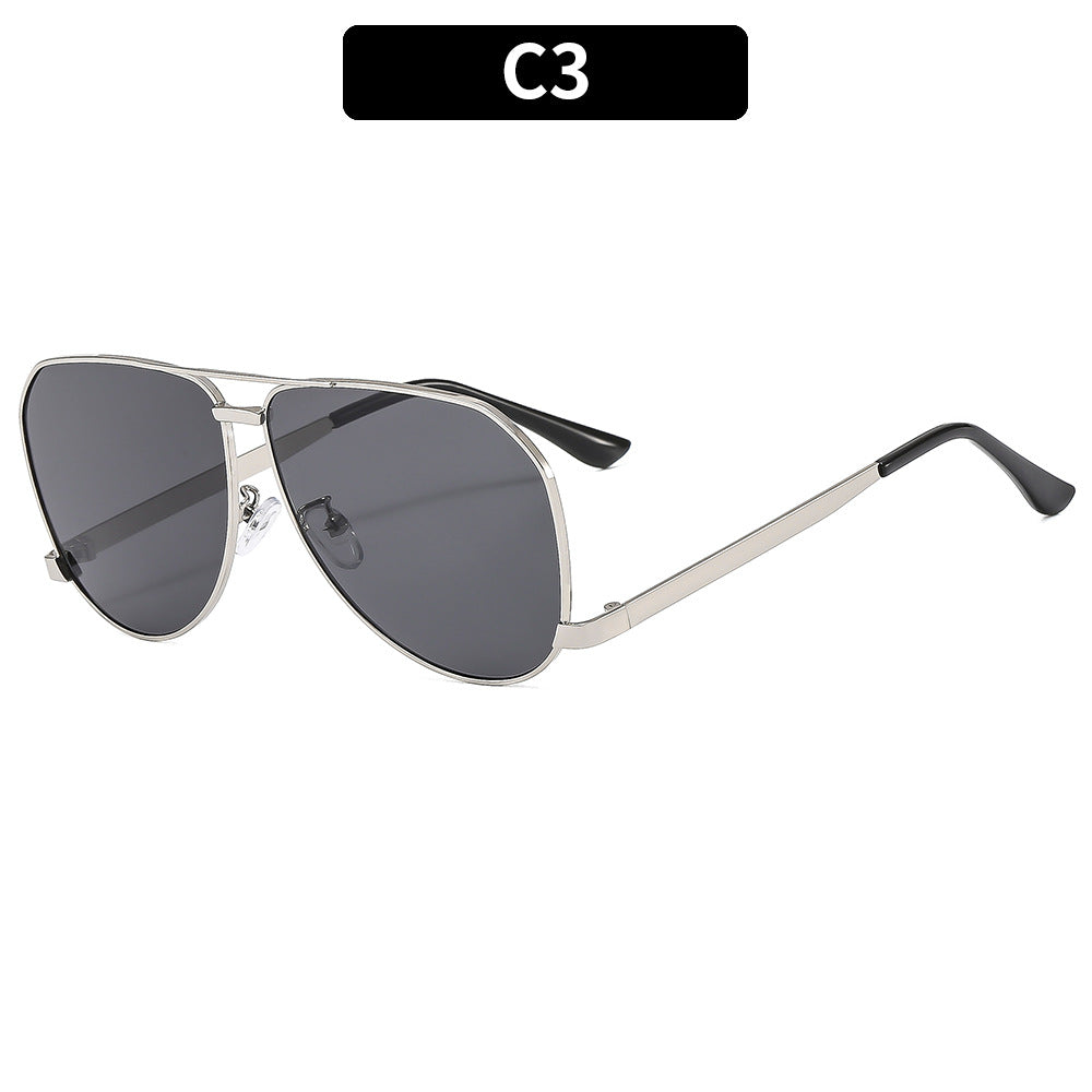 Aviator-Style Shield Sunglasses