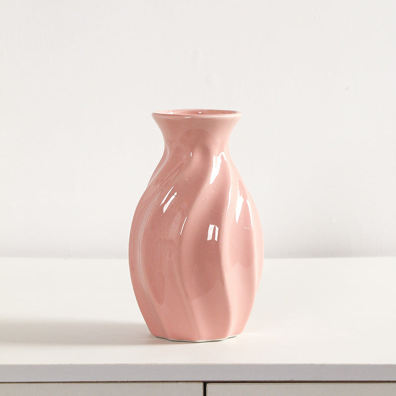 Artistic Swirling Ceramic Flower Vase Kalsten