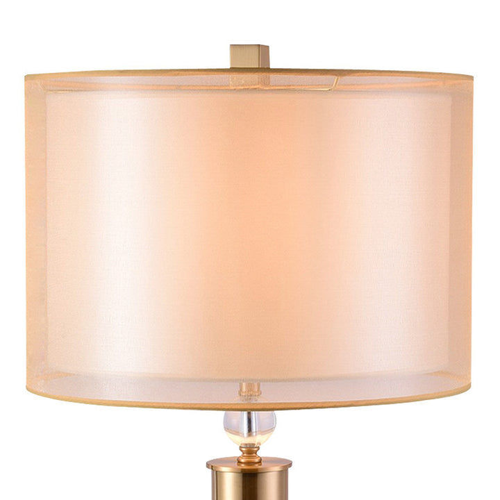 Elegant Marble and Brass Table Lamp