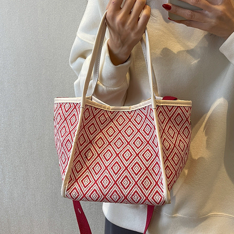 Geometric Patterned Tote Bag