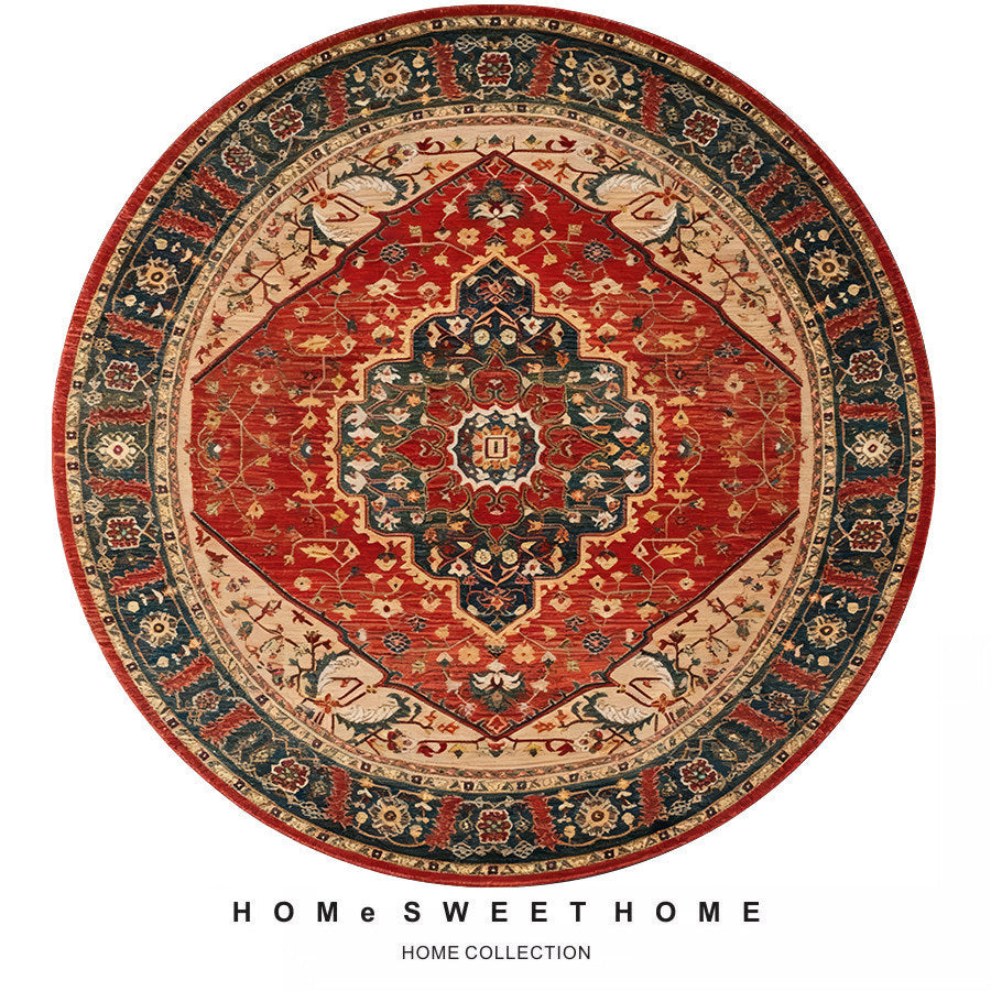 Vintage-Inspired Round Area Rug