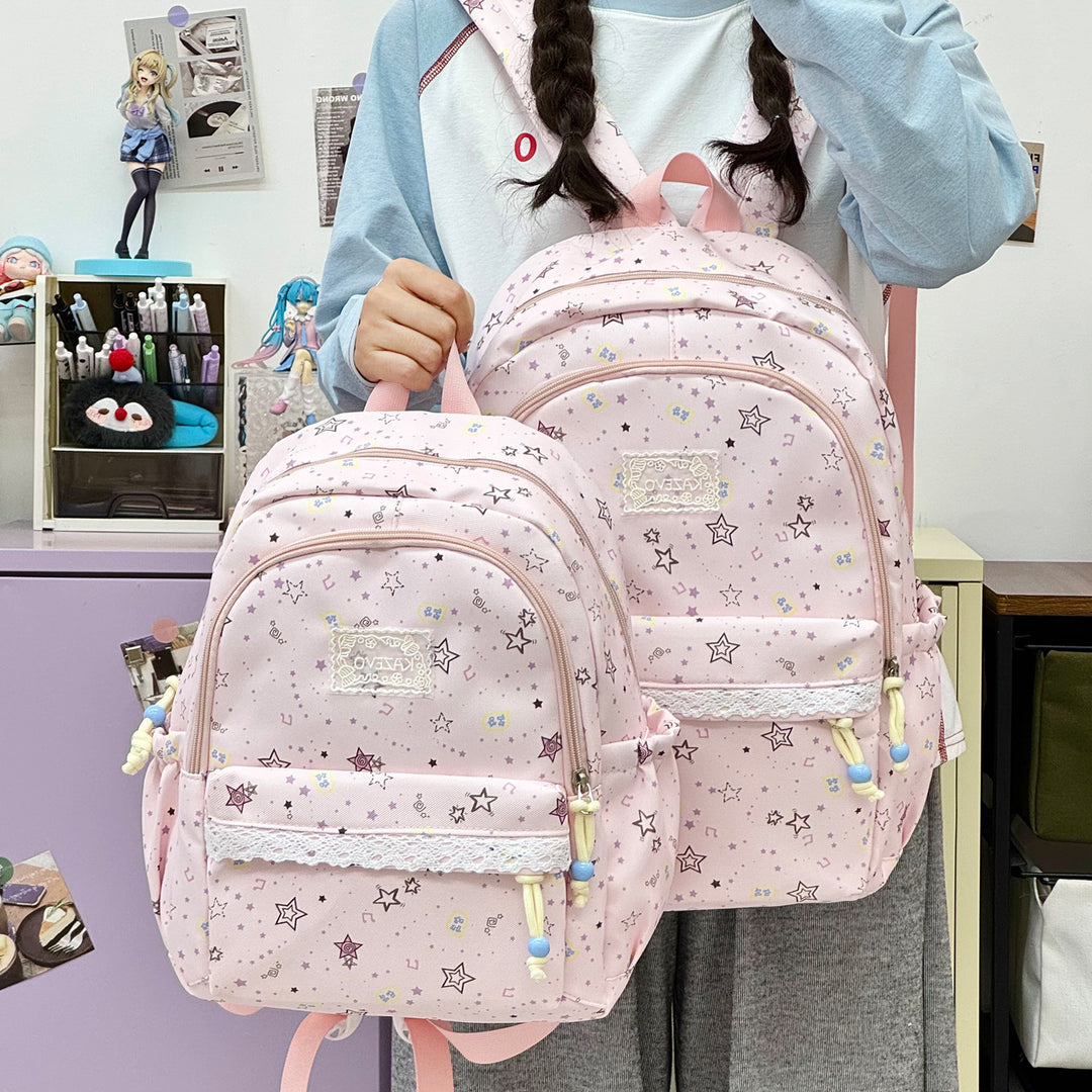 Playful Star-Printed School Backpack Kalsten