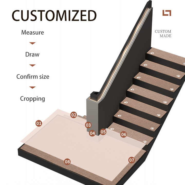 Non-Slip Pet Paw Pattern Stair Mat