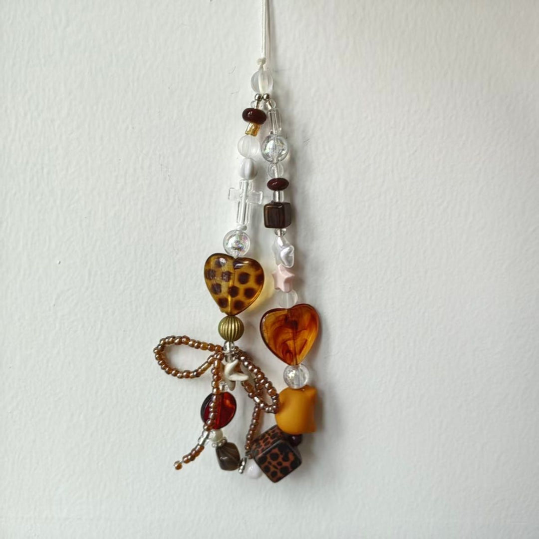 Beaded Heart Charm Necklace Kalsten
