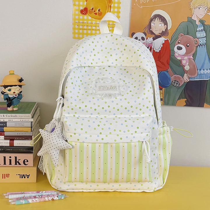 Cute Polka Dot Patterned Casual Backpack Kalsten