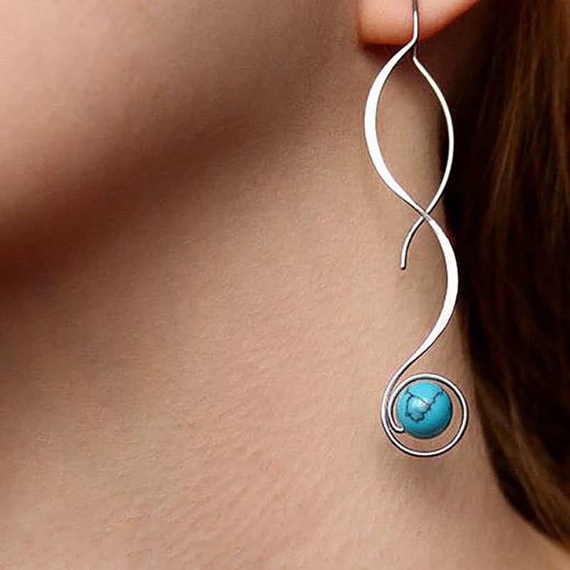Artistic Curved Dangle Earrings Kalsten