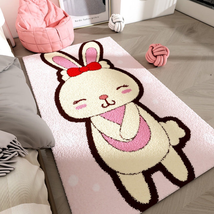 Plush Bunny-Themed Area Rug