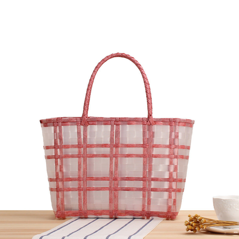 Spacious beach bag with transparent design Kalsten