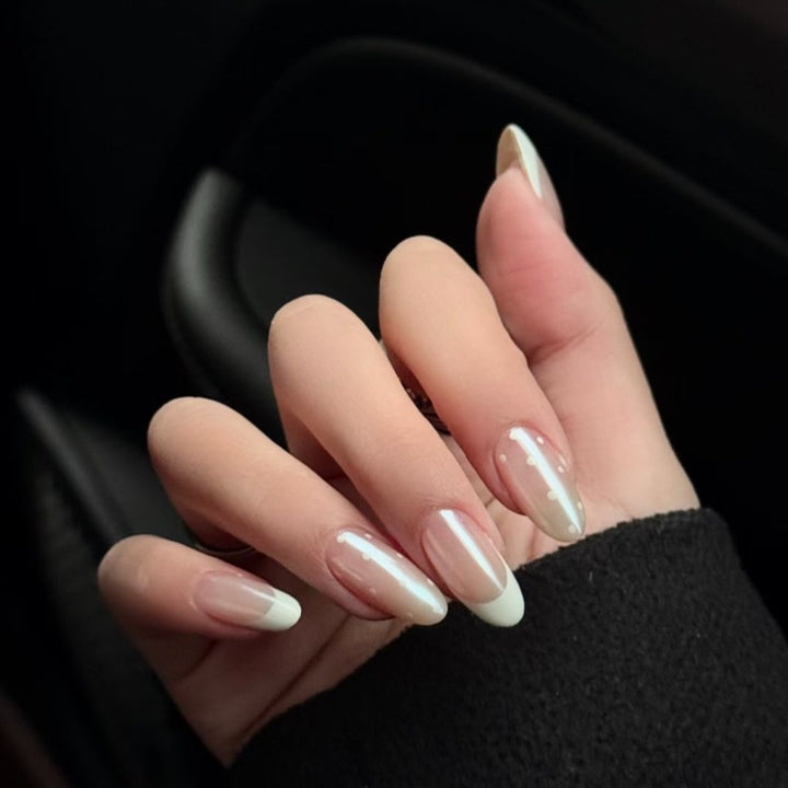 Elegant French Tip Press-On Nail Extensions