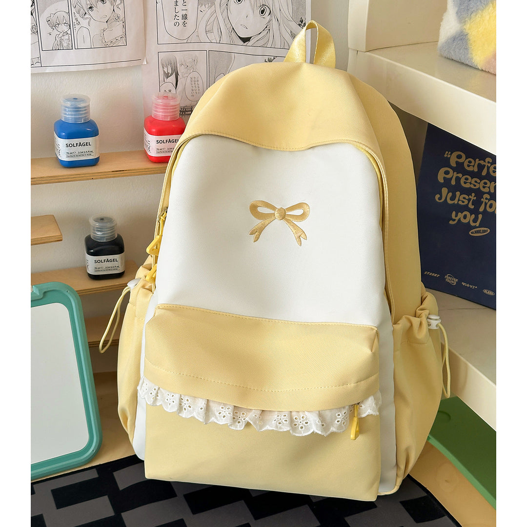 Decorative Bow-Embellished Casual Backpack Kalsten