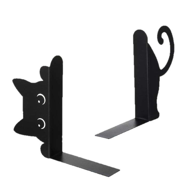 Cat-Shaped Bookend Set