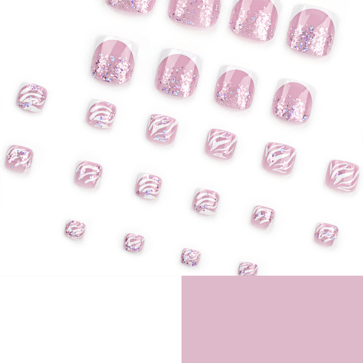 Artful toenail design with glamorous accents Kalsten