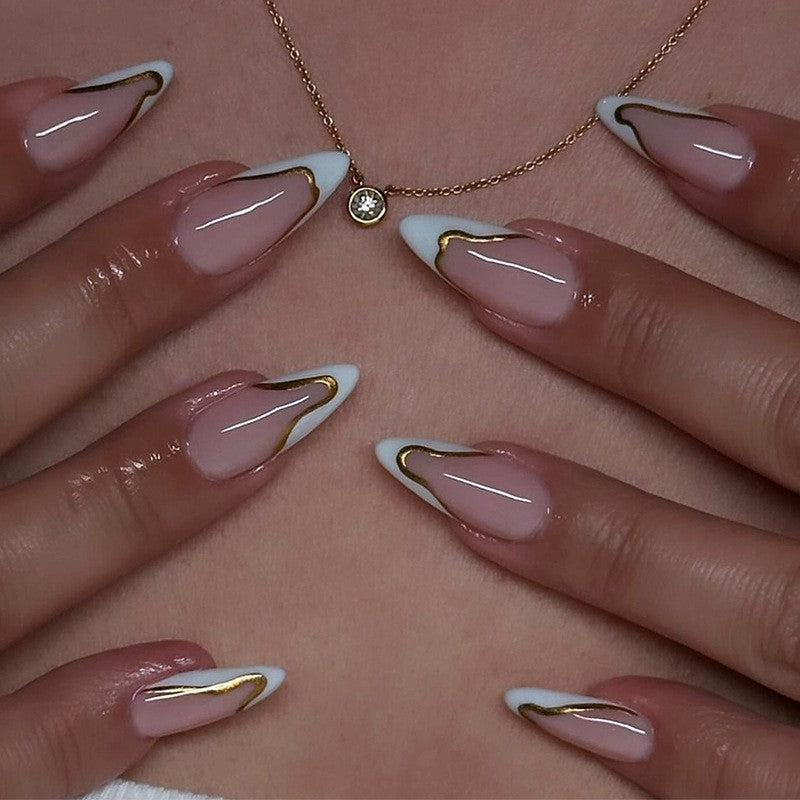 Artificial nail set with spooky clown motifs and extravagant accents Kalsten