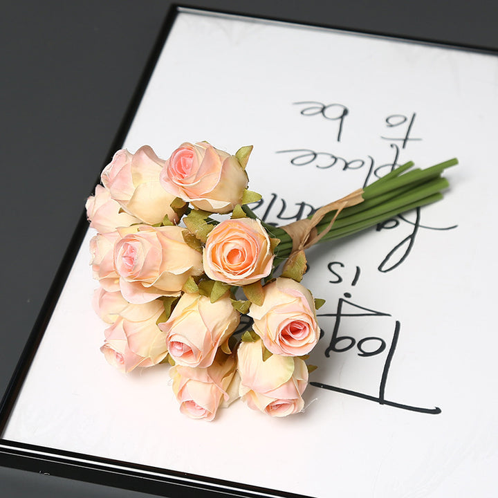 Elegant Faux Rose Bouquet for Home Decor