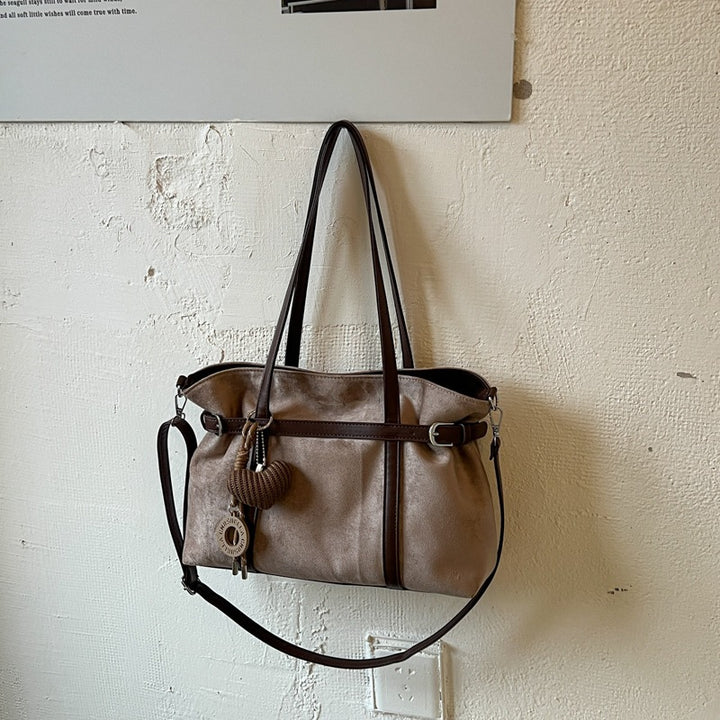 Versatile Suede Tote Bag