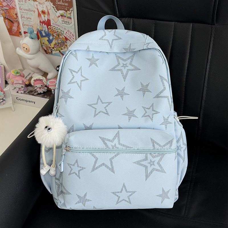 Star-Embellished Casual Backpack Kalsten