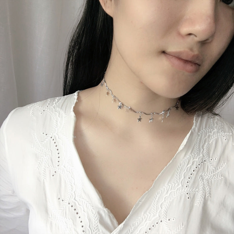 Star Charm Linked Chain Necklace Kalsten