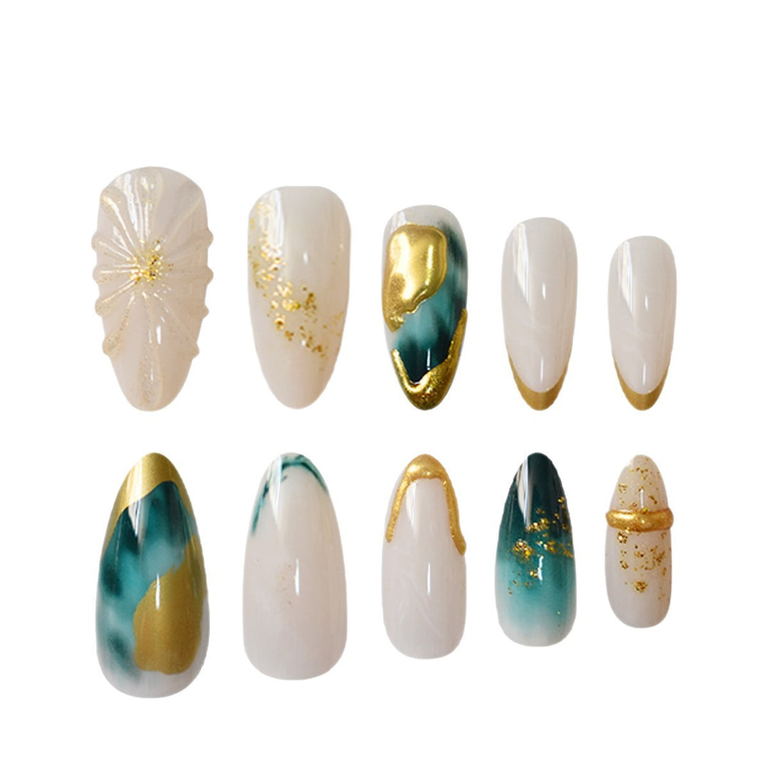 Elegant Artistic Press-On Nail Set Kalsten