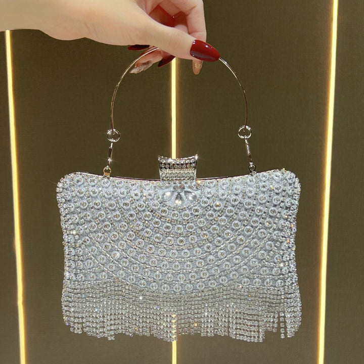 Rhinestone-Embellished Evening Clutch