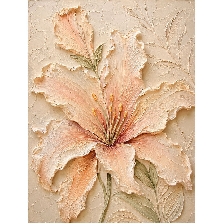 Floral Relief Textured Canvas Artwork